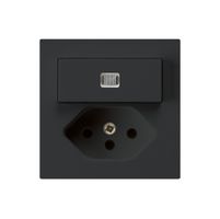 UP-Leuchtkombination A-R/1P+T13 schwarz kallysto