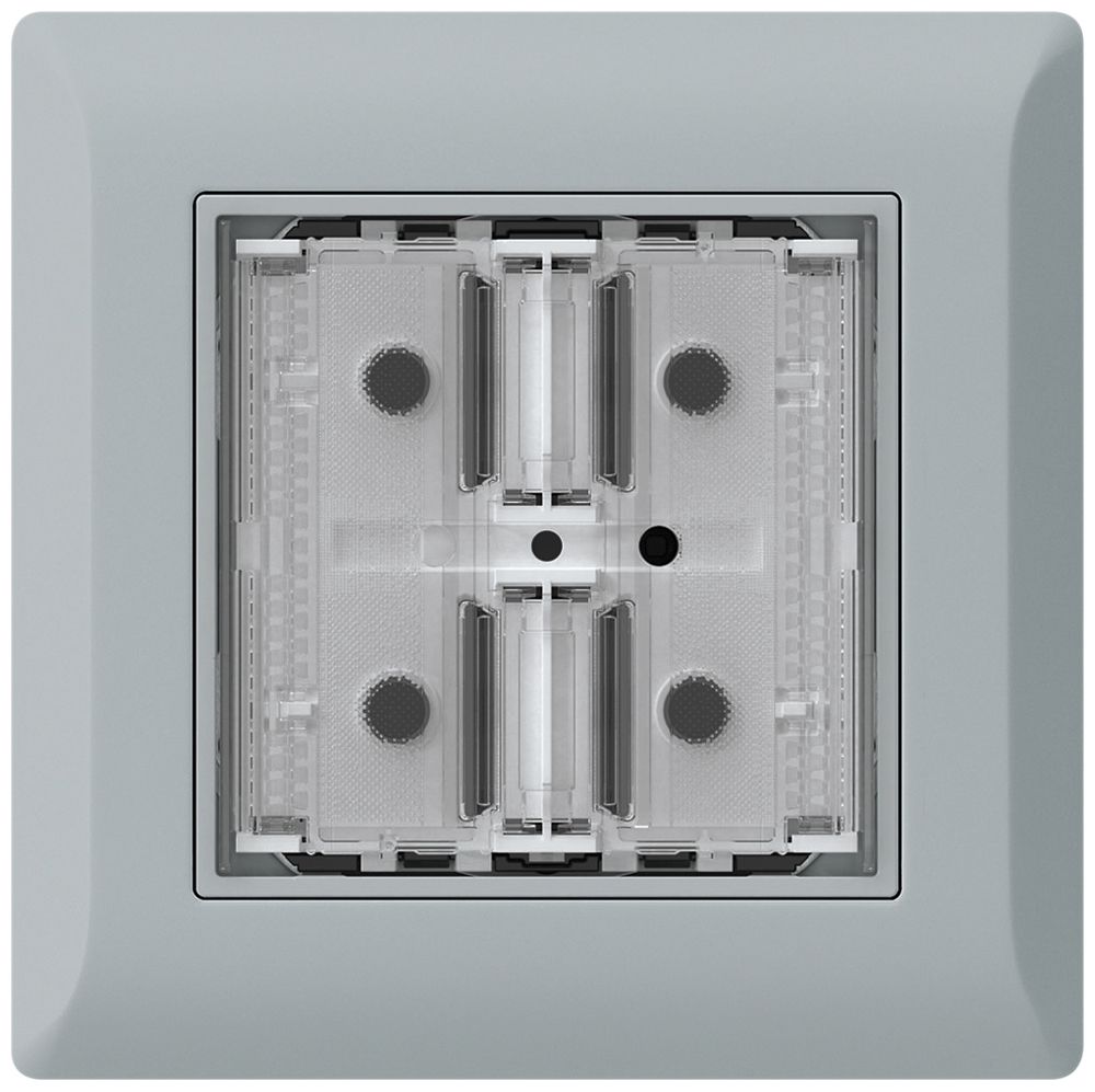 Poussoir KNX ENC KLI p.2×touches 4×points actionnables LED gris