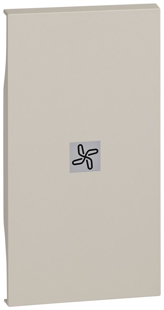 Tastenabdeckung Living Now 2 Module beleuchtbar mit Symbol Ventilator sand