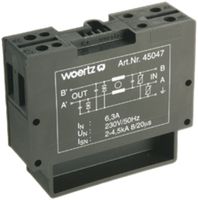 Morsetto di terra componibile Woertz 4mm² raccordo a vite montaggio diretto nero