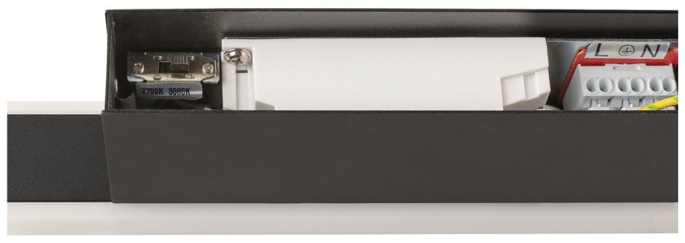 Applique LED SLV ONE LINEAR 70 20W 990lm 927/930 IP44 REG 705mm nero