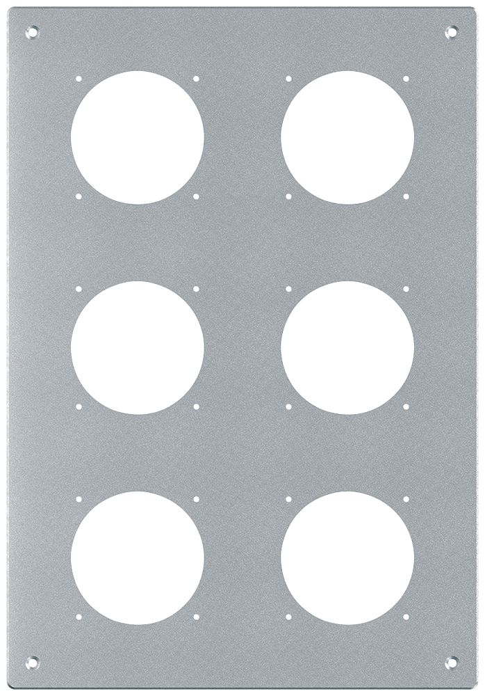 UP-Montageplatte robusto 3×2 Aluminium, natur