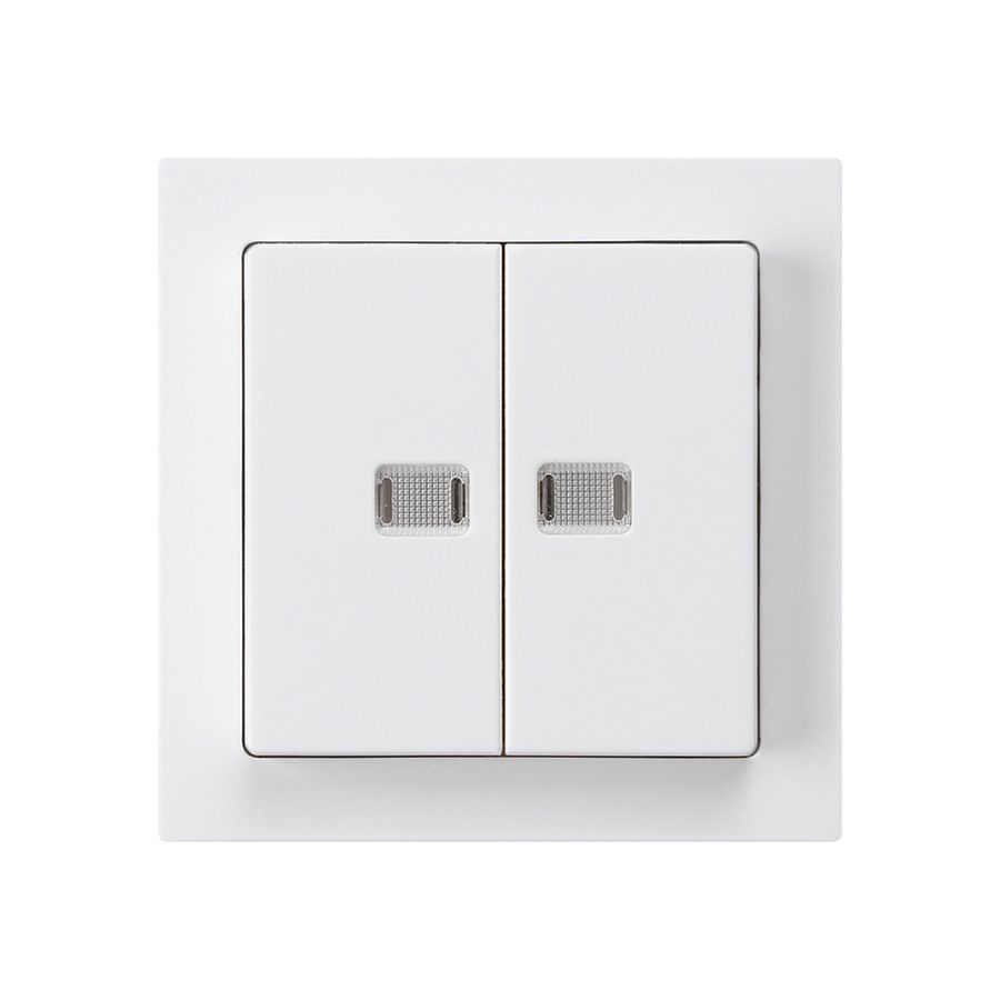 UP-Leuchtdruckschalter kallysto 1/3+3/1 mit 2 Linsen weiss