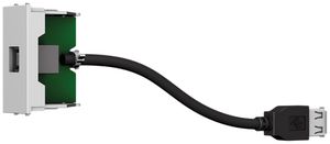 Modulo USB Cecoflex per sistema di montaggio AV, USB-B/USB-A 2.0, cavo, bianco