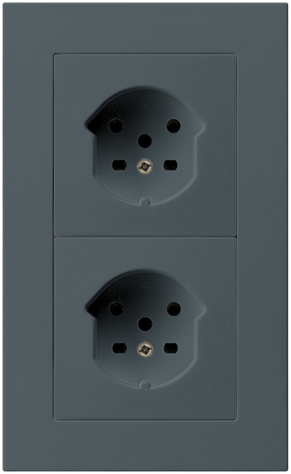 UP-Kombi 2×1 HA kallysto.pro 2×Typ 15 mit Steckklemmen anthrazit