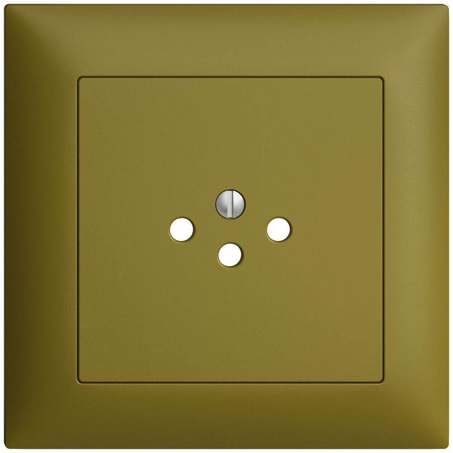 UP-Frontset EDIZIOdue olive 88×88mm 1×T12 mit Shutter