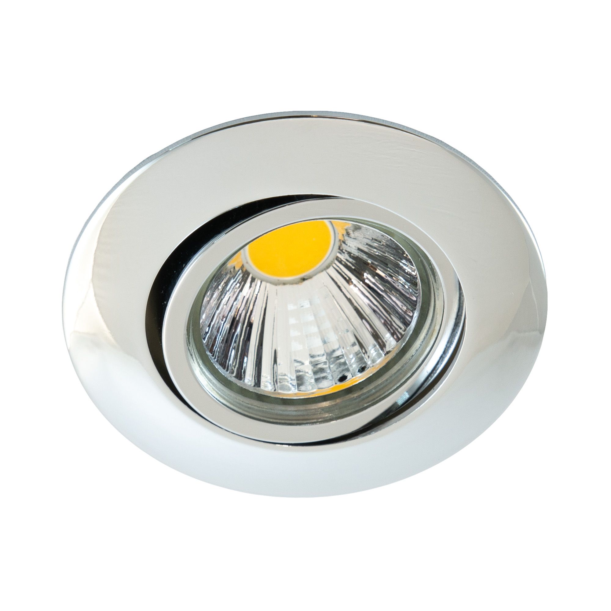 LED-Set Classic-Flat 8W, chrom 3000K, 850lm, Ra94, dimmbar, Blattfeder