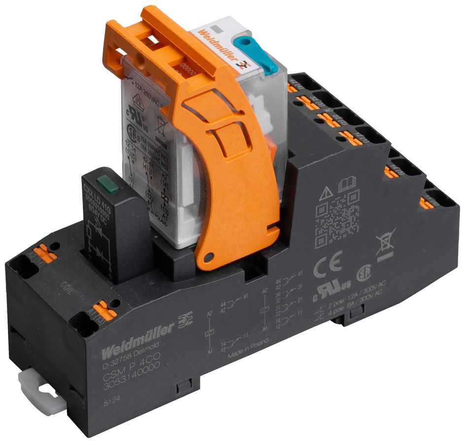 Relais WM CRMKIT P 24VDC 4CO L/D/PB 4CO 7A AgNi LED Steckanschluss RT I