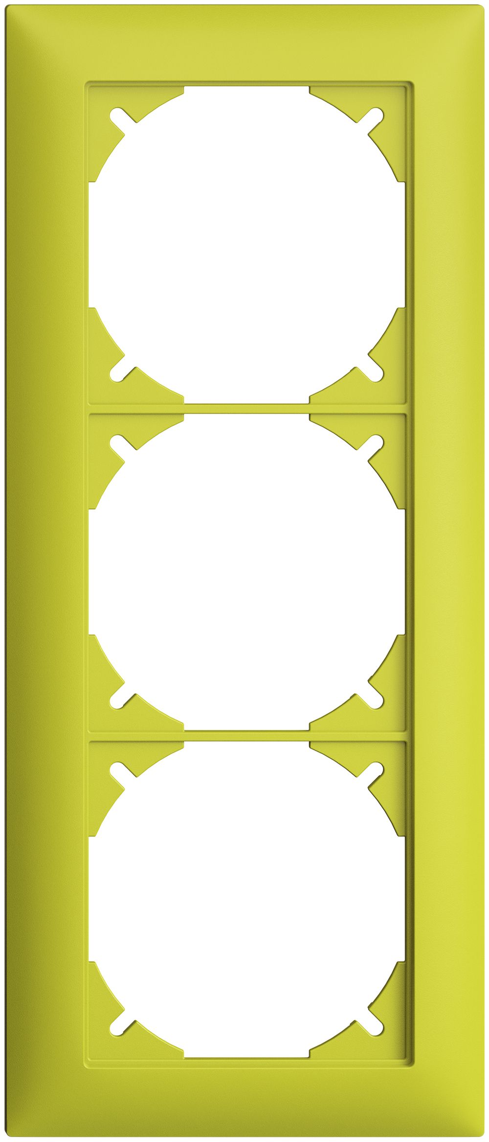 Cadre de recouvrement EDIZIOdue 1×3 lemon