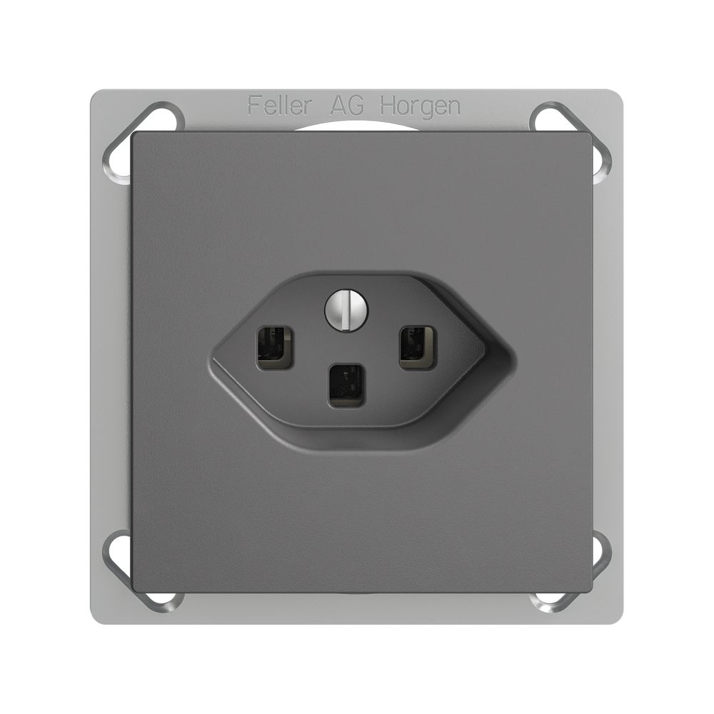 EB-Steckdose EDIZIOdue T23 16A dunkelgrau, mit Steckklemmen
