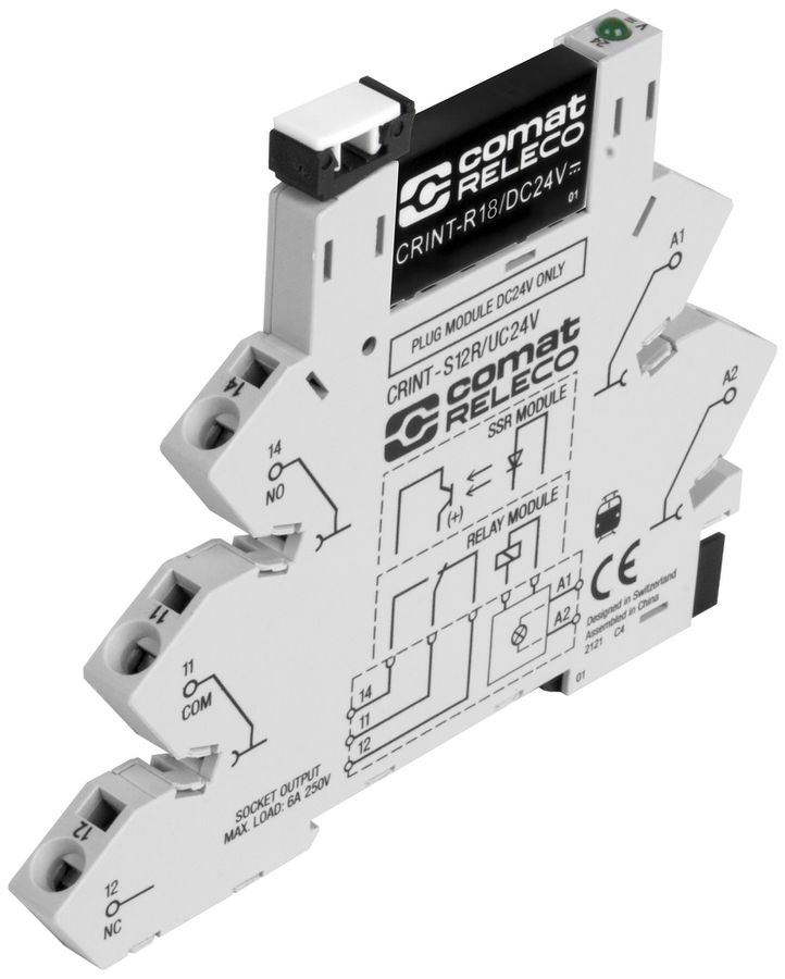 Interfacerelais ComatReleco CRINT-C128R, 110…125VDC, 1W TRIAC 2A/48…280VAC