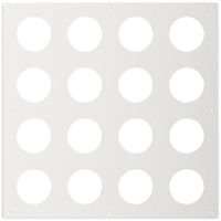 Montageplatte Feller NEVO SNAPFIX® 4×4 Ø69mm 425×425mm weiss