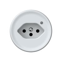 Steckdose origin 1×Typ 13 bel.grün 10A 230V 60×60mm weiss