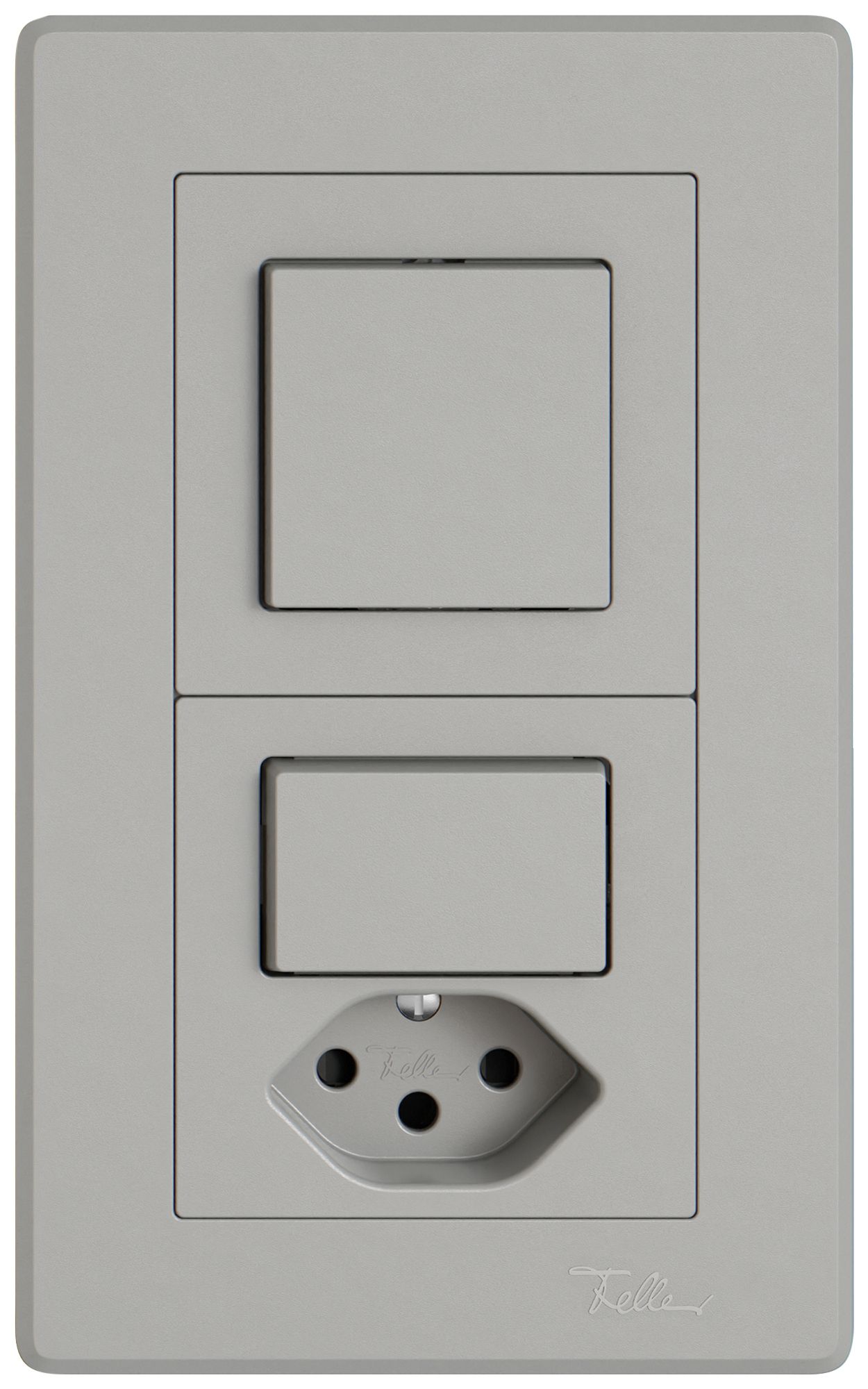 UP-Kombination EDIZIO.liv SNAPFIX® 2×1 156×96mm Sch 3/1L+Sch 3/1L+T13 hellgrau