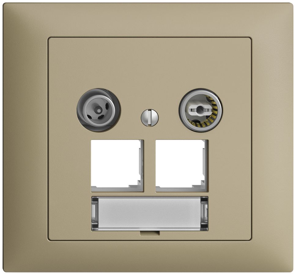 EB-Multimediadose EDIZIOdue FKE EASYNET 4dB, f.2×RJ45 S-One, sand