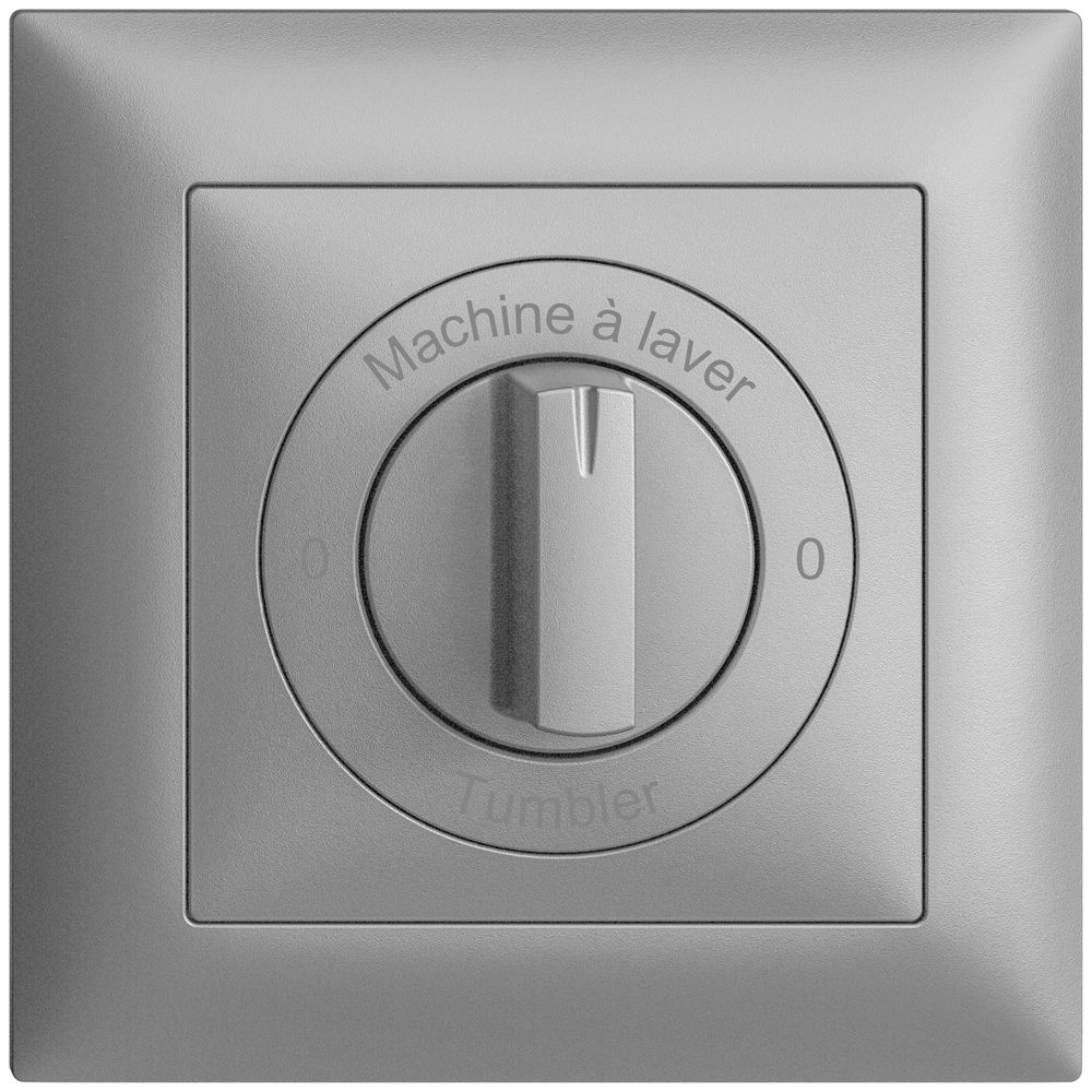 Kit front. Machine à laver-0-Tumbler EDIZIOdue 88×88mm, silver