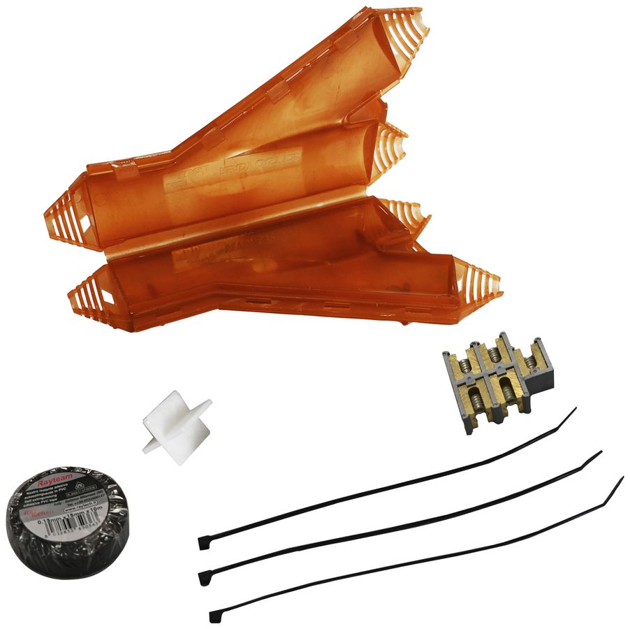 Manchon de jonction Raytech READY CAST Y6 avec gel Ø8…20mm 5×6mm² IP68 ora