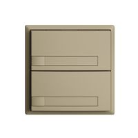 Pulsante KNX RGB EDUE, 250mW, s.LED, c.inserto carta, 2×pulsante, 1×tasto, sa