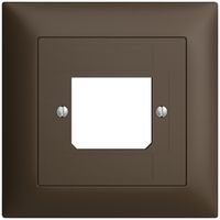 Frontset EDIZIOdue coffee 88×88mm 1×TT 3×RJ