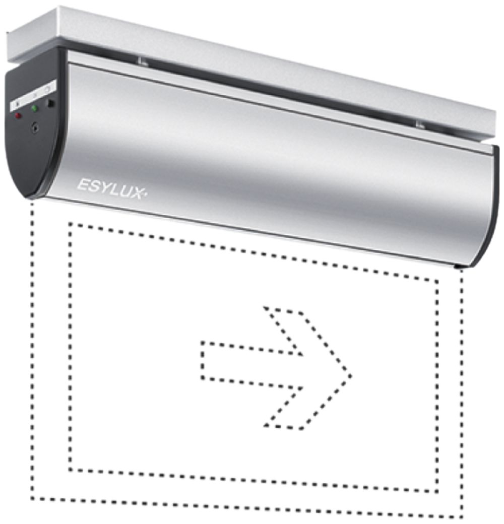 Notleuchte ESYLUX SLC LEDi SC/C Deckenaufbau