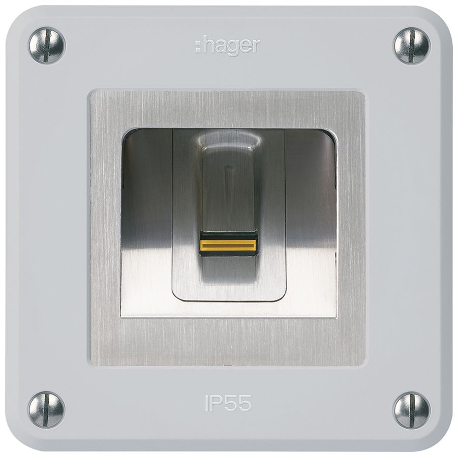 NUP-Fingerscanner Hager ekey-arte robusto C grau