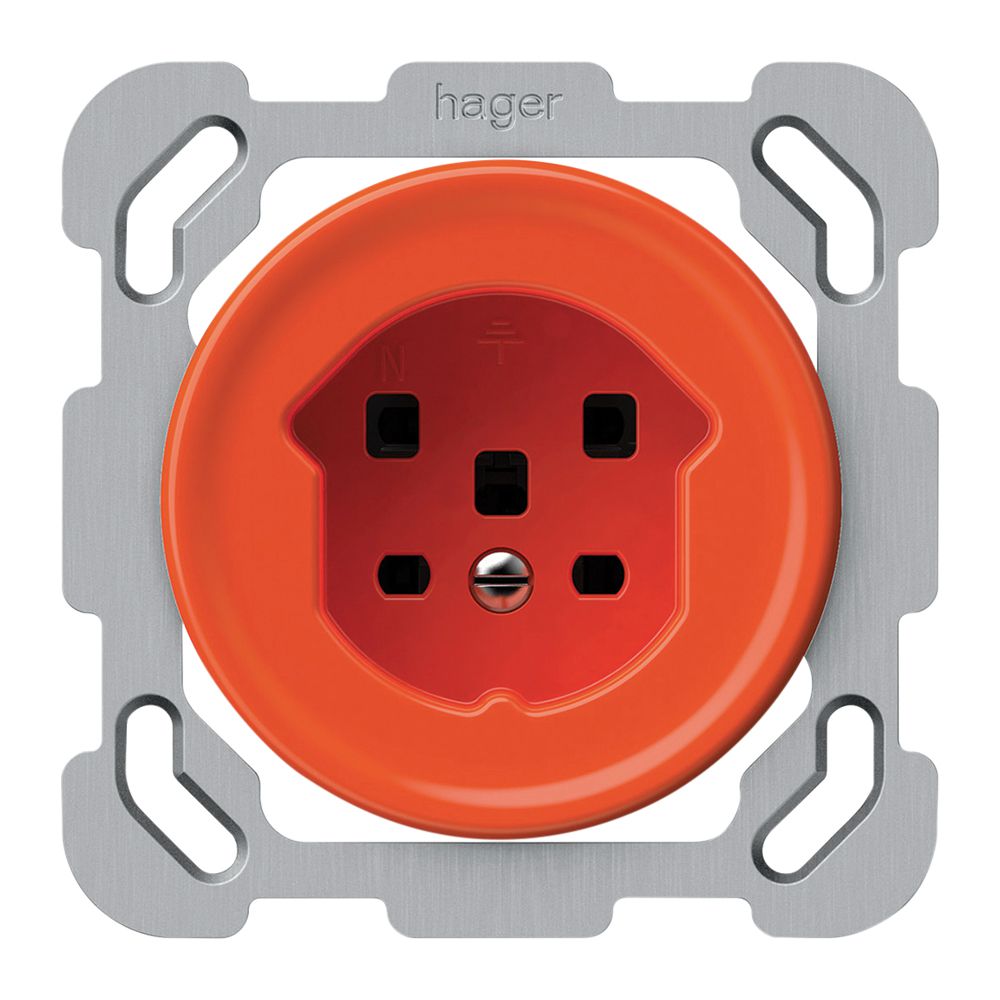 UP-Steckdose origin 1×Typ 25 16A 230V 77×77mm orange