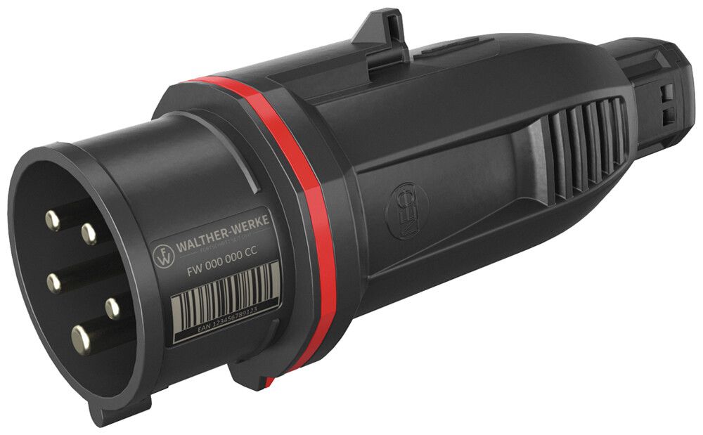 Stecker CEE NEO 5P 16A 380…415V 6h rot IP54 schraublose Klemme