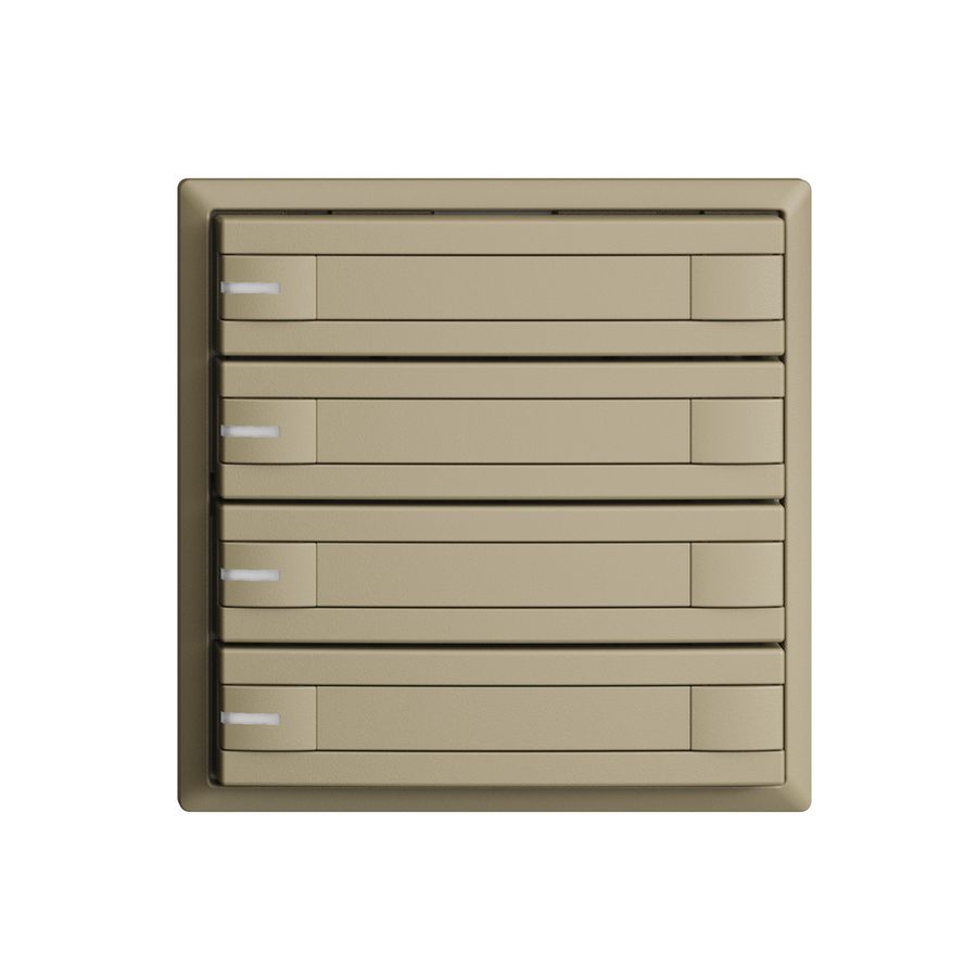 Poussoir KNX RGB EDUE, 250mW, a.LED RGB, papier, 4×poussoir, comm.2×touches, sa