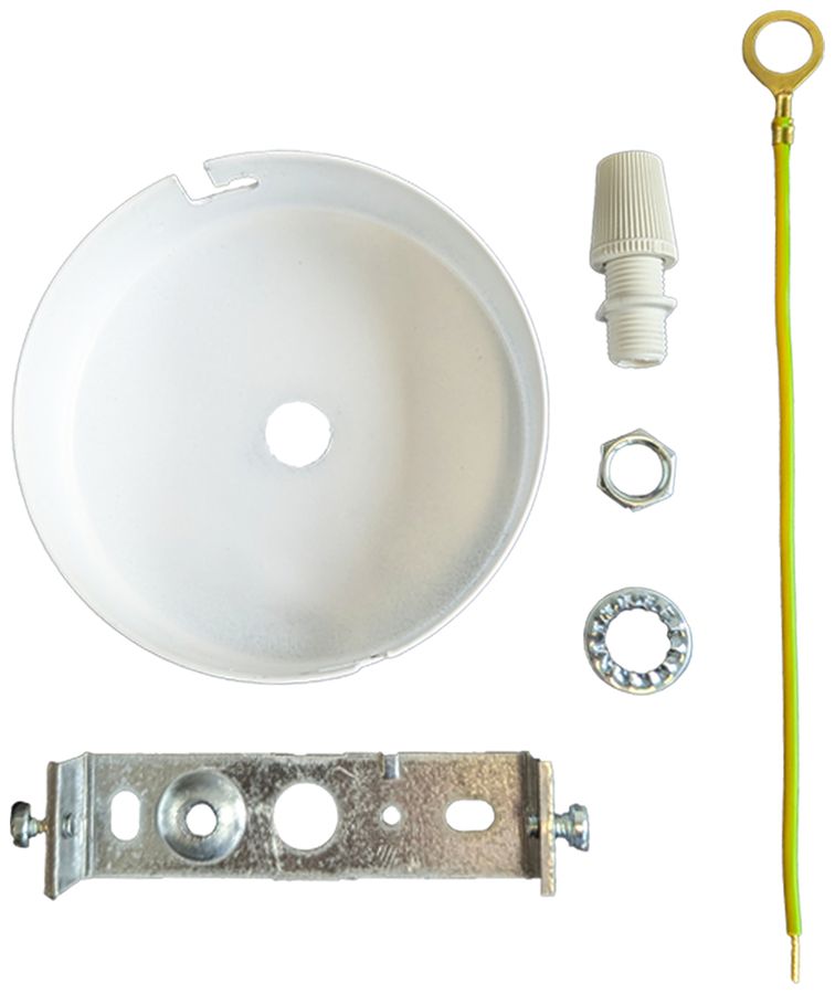 Rosone Elektrogros acciaio Ø100×24mm bianco