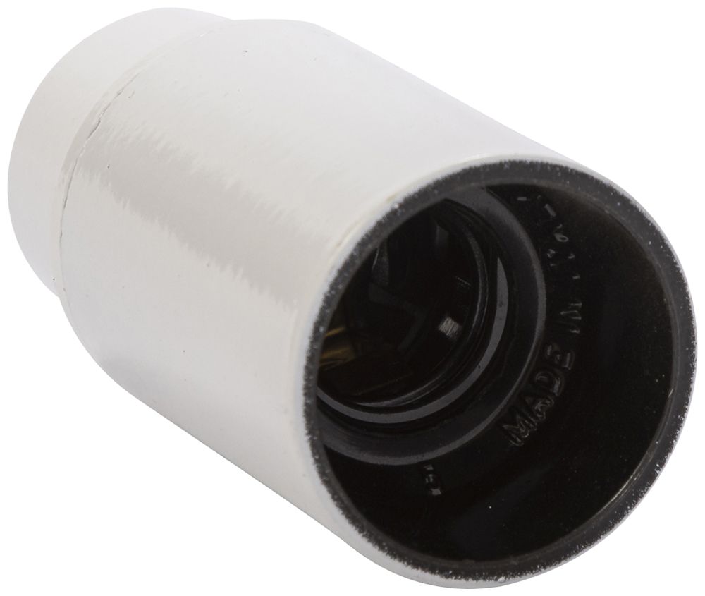 Fassung ELBRO Hängefassung E14 Kunststoff weiss