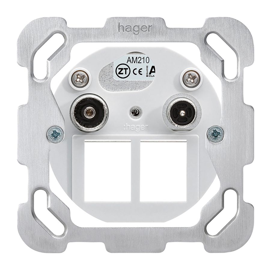 Einsatz zu Multimediadose Hager R/TV Bauart F 10.5dB 2GHz