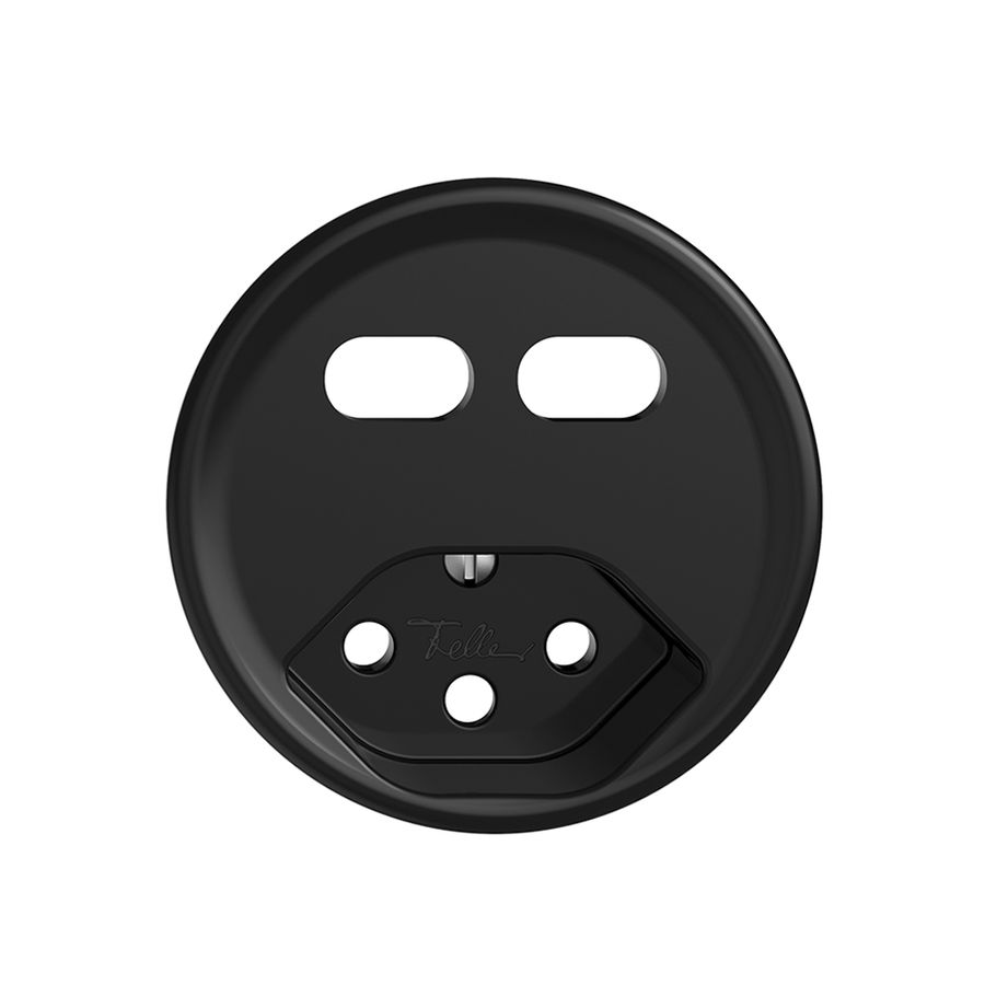 Montageset Feller STANDARDdue für Steckdose USB 2×Typ C + Typ 13 schwarz