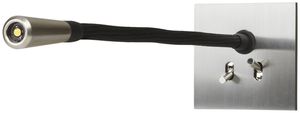 UP-LED-Leseleuchte Legrand Arnould 1W 3000K Flexarm+Schalter Sch 3+3, Stahl geb.