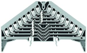 Potentialverteilerklemme Weidmüller PPV 8L PUSH IN TS35×15 grau