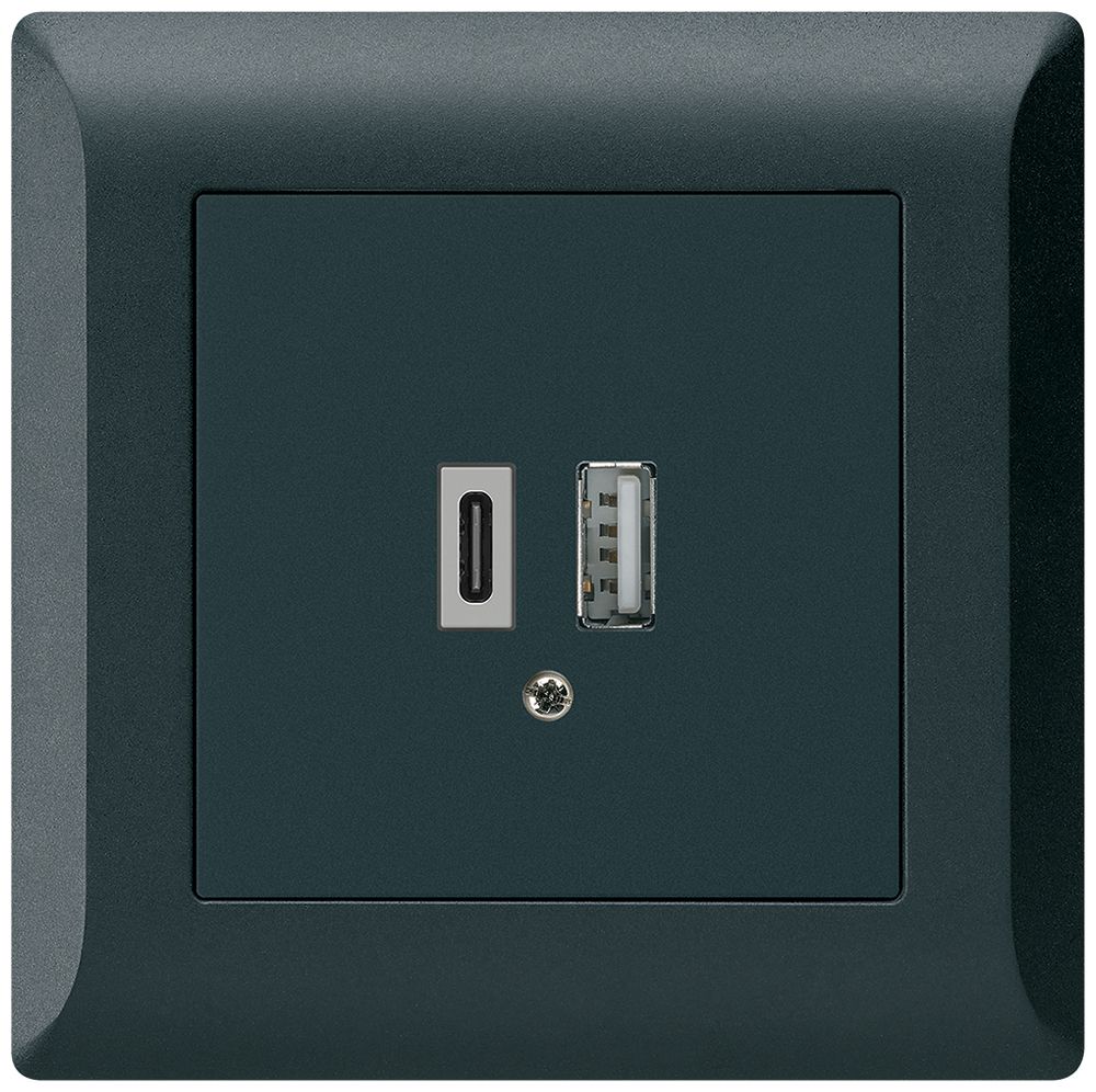 Prise de charge USB ENC kallysto.line 18W PD 1×type A 1×type C noir