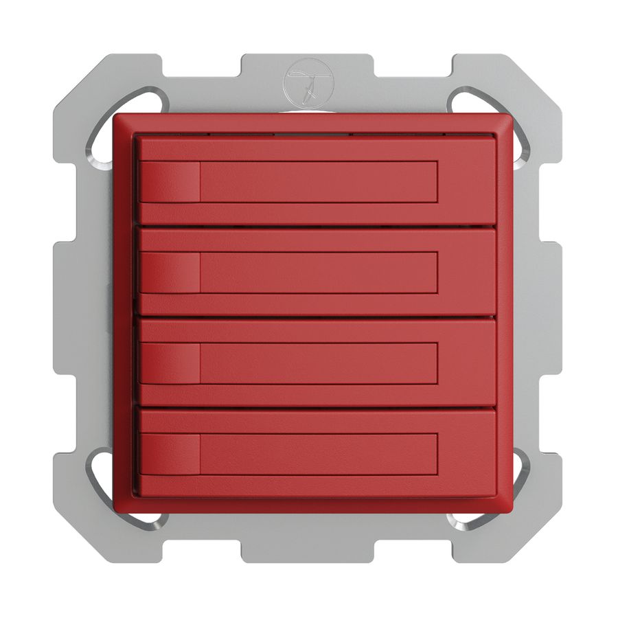 Poussoir KNX RGB ENC EDUE, 250mW, s.LED, a.papier, 4×poussoir, 1×touche, ber