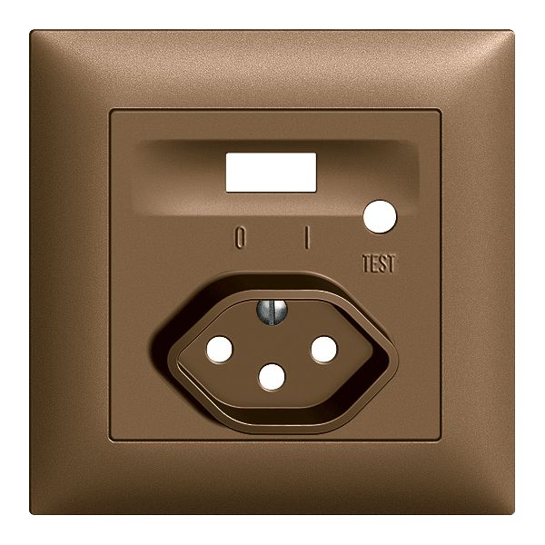 Frontset EDIZIOdue zu FI-Steckdose coffee