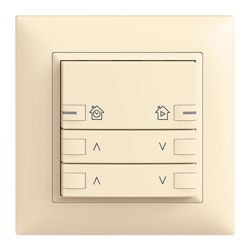 UP-Frontset EDIZIOdue zeptrionAIR Motor 2K mit Bez. mit LED vanille