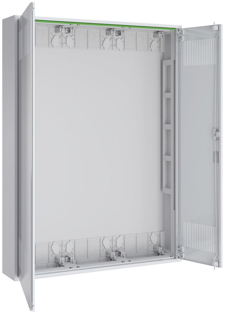 Coffret vide AP Pragma a.porte a.fentes blanc 3 champs 7 rangées 800×1100×160mm