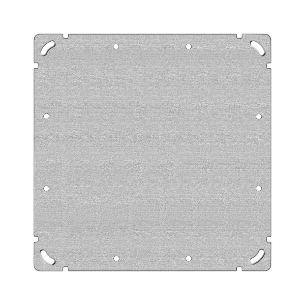 Plaque de fixation 3×3 197×197mm, sans découpe, avec 12 trous