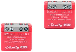 EB-RF-Schaltaktor Shelly 1PM Mini Gen4 Zigbee/Bt/Wi-Fi 110…240V 2Stk