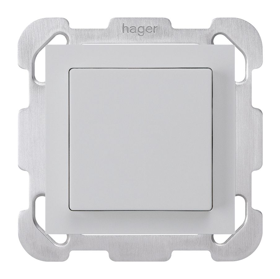 Poussoir ENC kallysto AR gris clair avec plaque de fixation