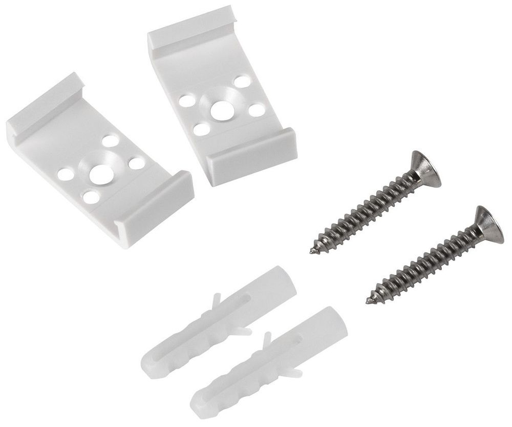 Montageklammer SLV BATTEN Kunststoff, weiss, 2 Stück