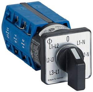 EB-Voltmeter-Umschalter K&N CG4.A007.E, 20A/400V 3L 30×30mm