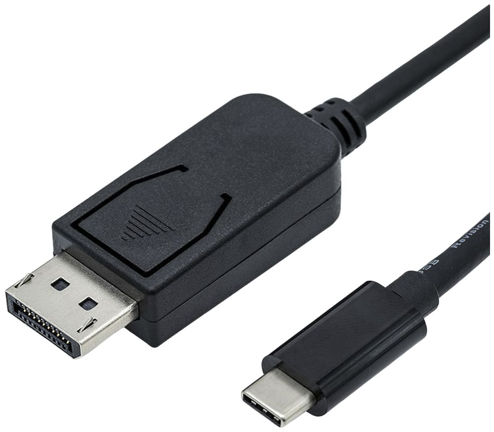 USB-C/DisplayPort-Kabel ROLINE 4K@60Hz (USB 3.1) schwarz 2m