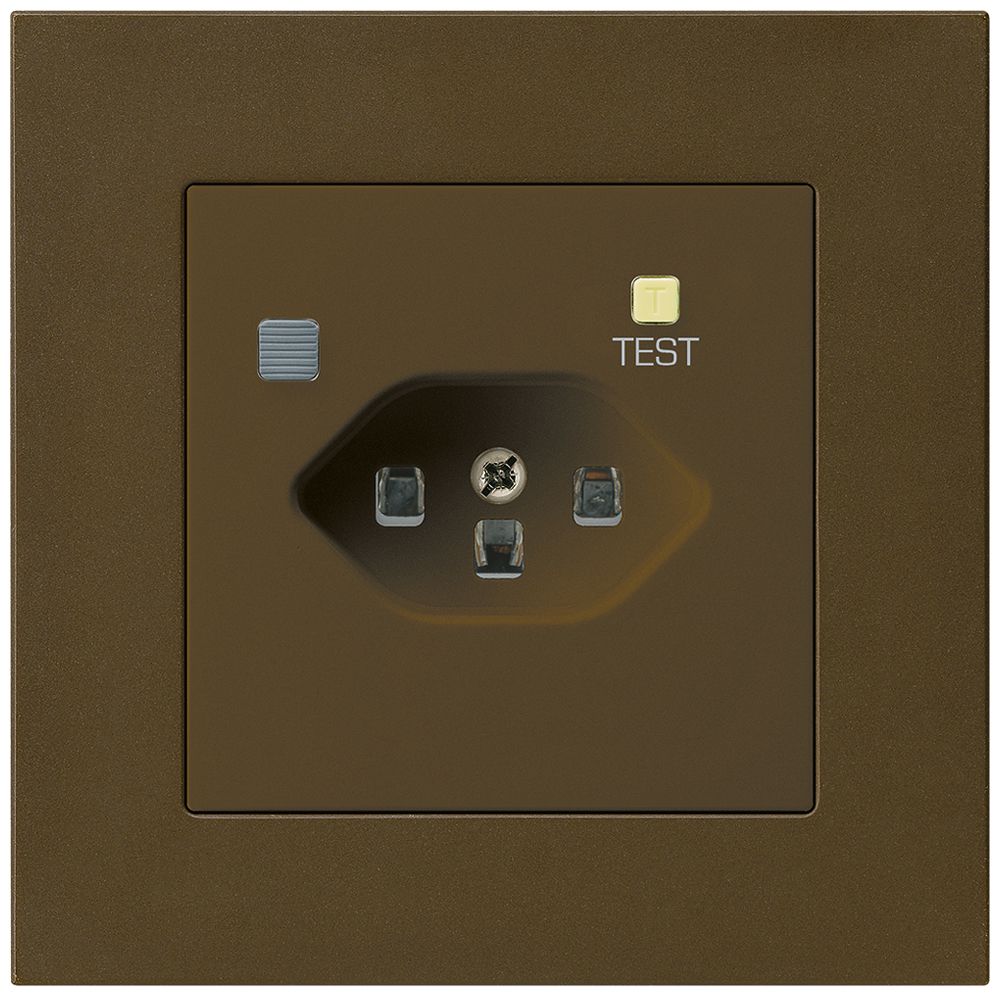 UP-Steckdose KPR T23 FI 30mA braun