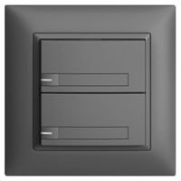 Poussoir KNX RGB ENC EDUE FMI, 250mW, a.LED RGB, papier, 2×pouss., 1×touche, grf