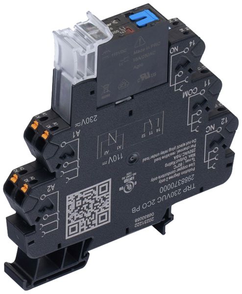Relais WM TRP PB 2CO 8A AgNi 218.5…241.5VAC/DC LED Steckanschluss