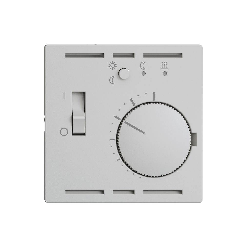 Kit frontale EDIZIOdue grigio chiaro, 60×60mm per termost.ambiente