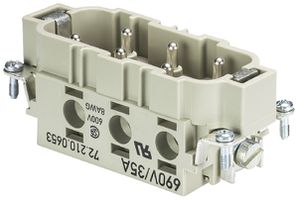 Steckereinsatz Wieland Electric revos POW STS 6 6,0 69 AG 6 35A 690V 2.5…6mm²